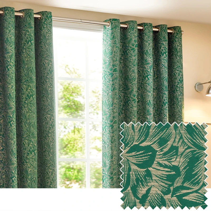 furn. Wylder Nature Grantley Jacquard Eyelet Curtains - Image 1