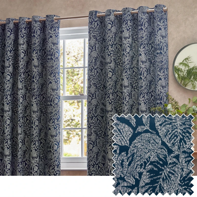 furn. Wylder Nature Bali Botanical Jacquard Eyelet Curtains
