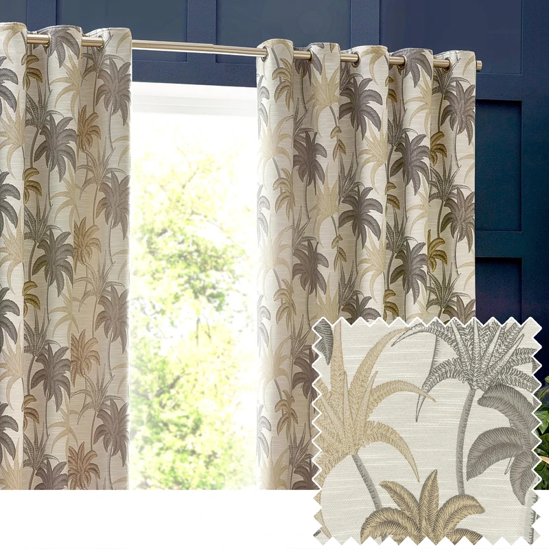 Wylder Tropics Galapagos Jacquard Eyelet Curtains