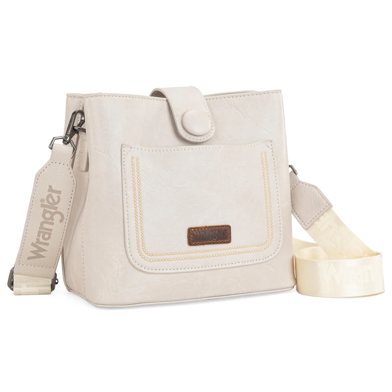 Wrangler Crossbody Purses for Women Cute Handbag and Shoulder Bag for Ladies, Beige Crossbody Bag, Small
