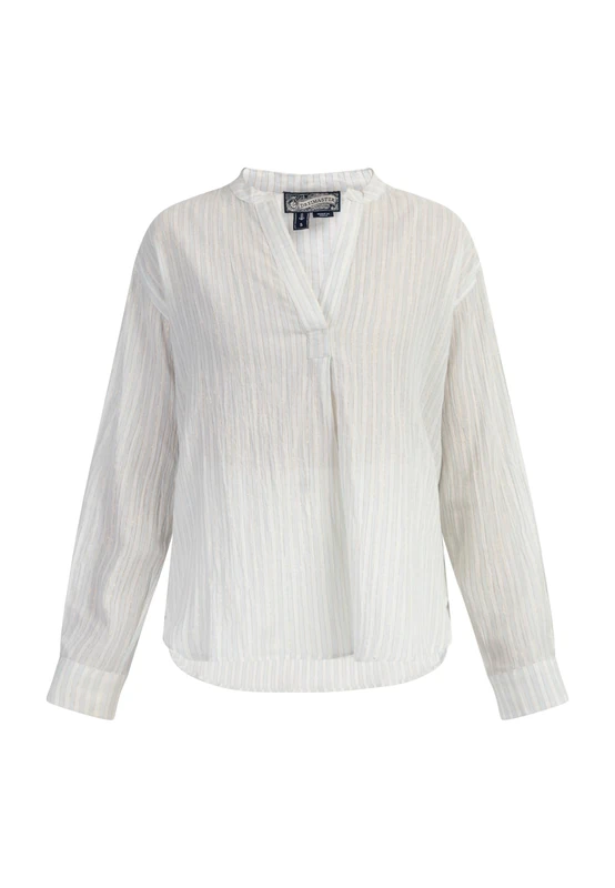 ALARY Women's Blouse Shirt, Light Blue Stripes, S