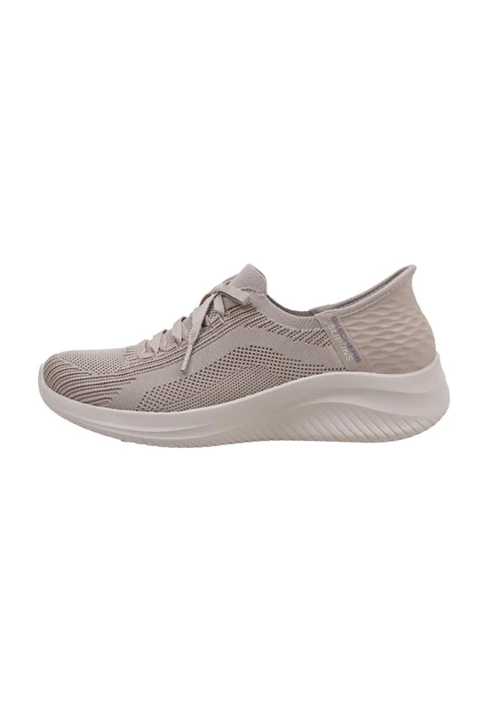 Skechers Women's Ultra Flex 3.0 Brilliant Path Slip-On Sneakers, Taupe Knit/Trim, 7 UK