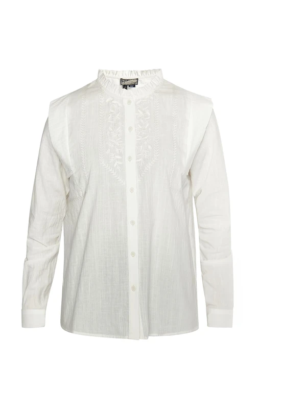 nascita Women's Long Sleeve Blouse, White, XL