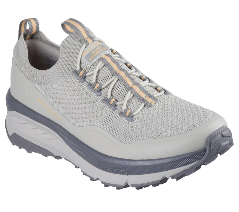 Skechers Women's Switch Back Zenventure Trekking Low Cut Shoes, Natural Textile/Synthetic/Orange Trim, 7 UK