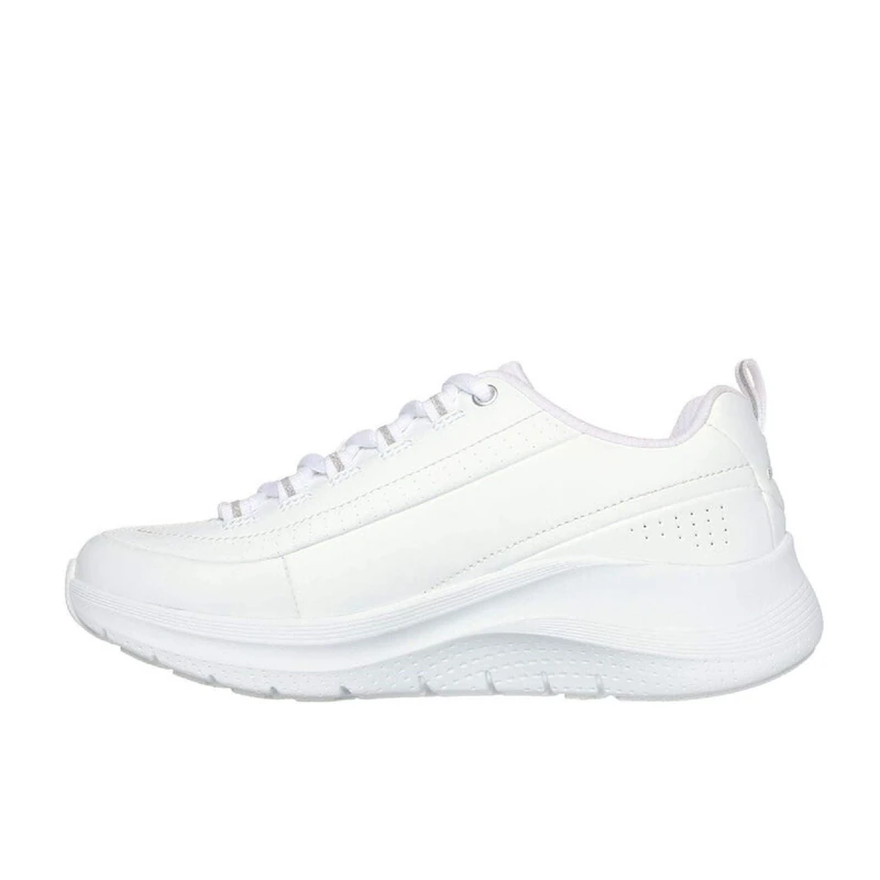 Skechers Women's Arch Fit 2.0 Star Bound Sneaker, White Leather/Silver Trim, 6 UK - Image 1