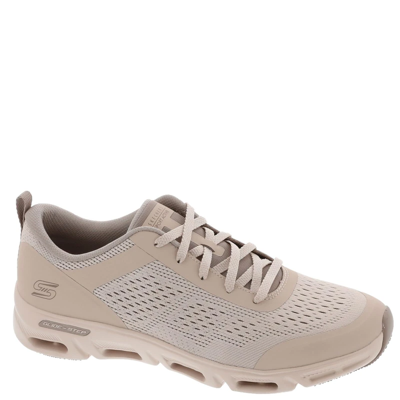 Skechers Women's Glide-Step GRATIFY LUME Sneaker, Natural, 8 UK