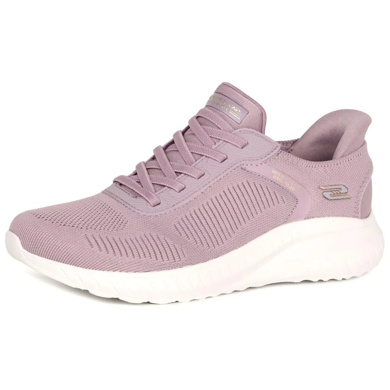 Skechers Women's Bobs Squad Chaos Current Muse Sneaker, Lavender Textile, 4.5 UK