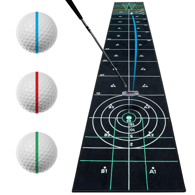 On Par AI Golf Gemini Series High-Tech 14ft Putting Games Mat for Golf Enthusiasts