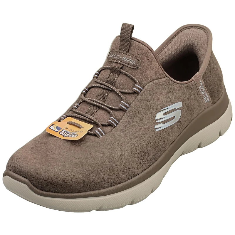Skechers Womens Summits Unknown Trail Sneaker, Brown Mesh Lavender Trim, 7 UK