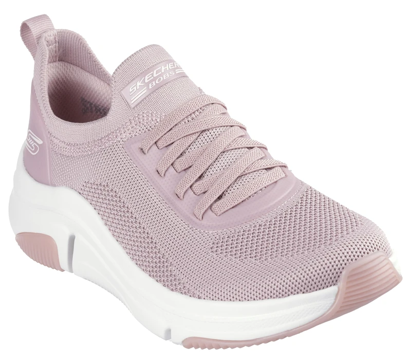 Skechers Women's Bobs Sparrow Flex Instant Clout Slip-On Sneakers, Blush Knit, 4.5 UK