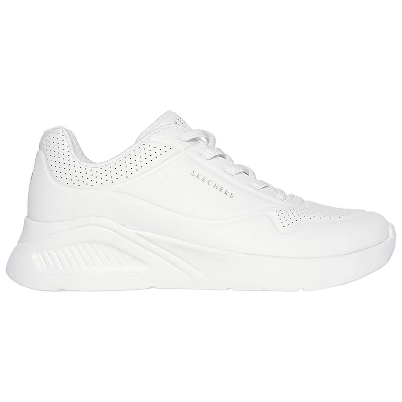 Skechers Women's Uno Lite Lite Work Sneaker, White Duraleather, 6 UK
