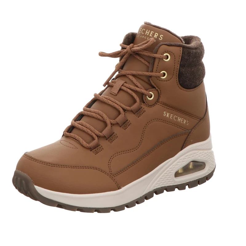 Skechers Women's Uno Rugged Natures Bliss Boots, Wheat Duraleather/Wool, 6 UK