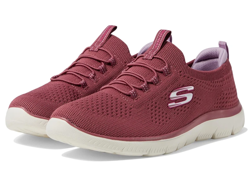 Skechers Womens Summits Top Player Sneaker, Dark Mauve, 4 UK