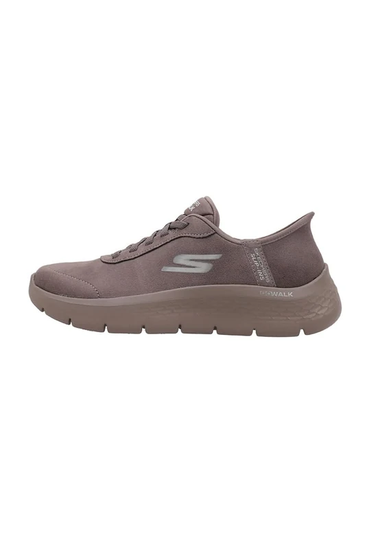 Skechers Women's Go Walk Flex Mali Slip-On Sneakers, Brown Textile/Trim, 6.5 UK