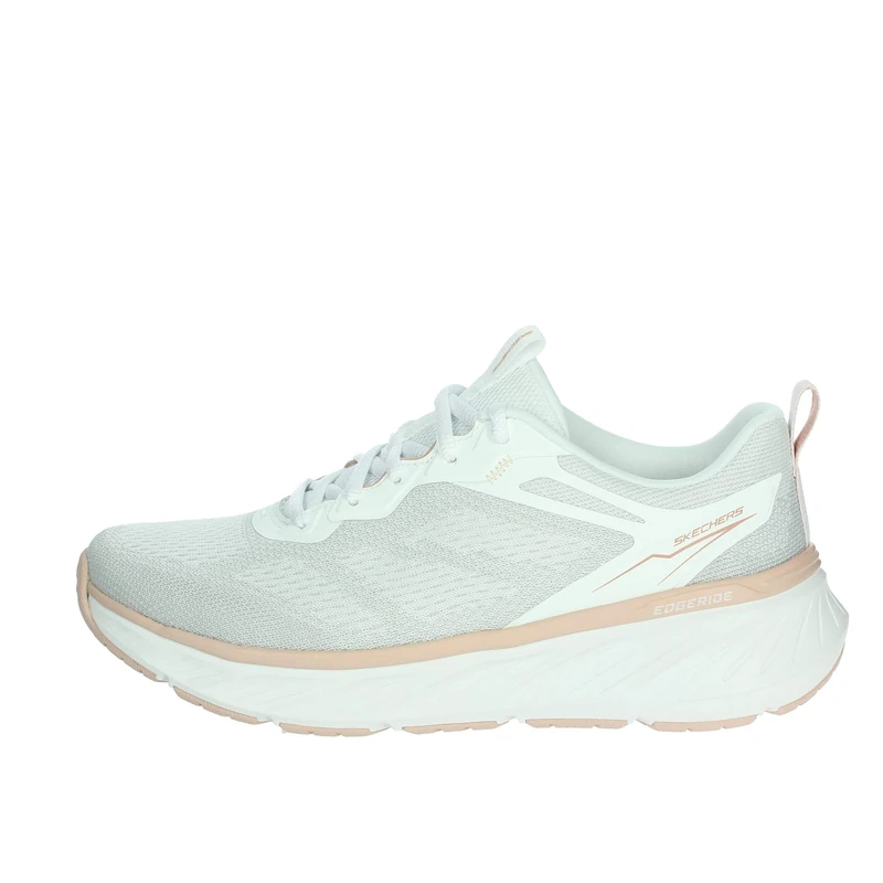 Skechers Women's Edgeride Power Flow Sneaker, White Knit/Natural Trim, 4 UK