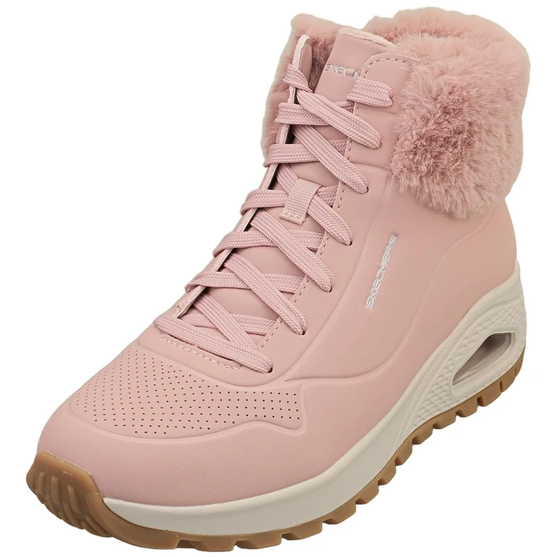 Skechers Women's UNO Rugged Fall AIR Ankle Boot, Pink, 3 UK