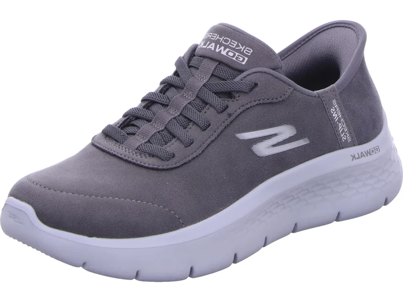 Skechers Women's Go Walk Flex Mali Slip-On Sneakers, Charcoal Textile/Trim, 5.5 UK