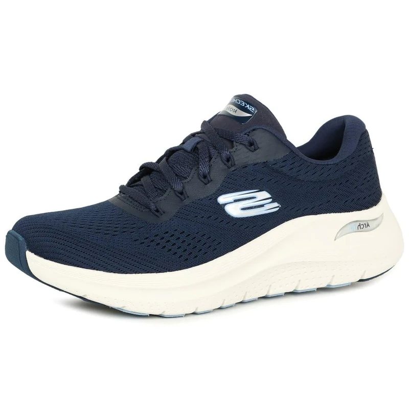 Skechers Women's Arch Fit 2.0 Big League Sneaker, Navy Mesh/White Trim, 8 UK