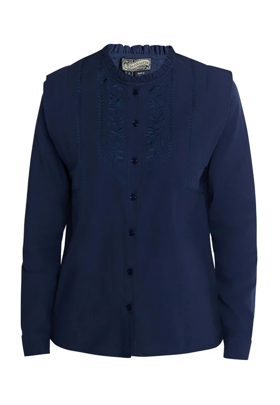 nascita Women's Long Sleeve Blouse, Navy, XL