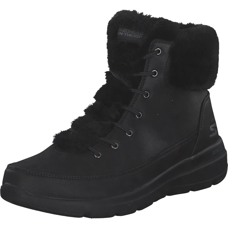 Skechers Women's Glacial Ultra Wonderland Boots, Black Textile, 5 UK