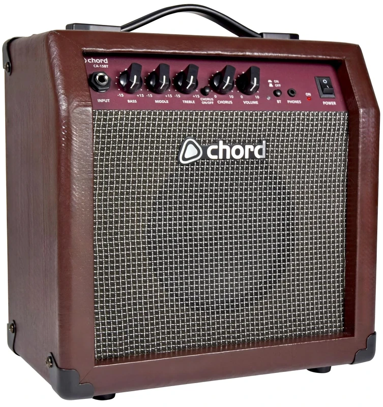 Chord | Electro-Acoustic Amplifier Combo with Built in Chorus Effect & Bluetooth Connectivity | 15W Acoustic Guitar Amplifier