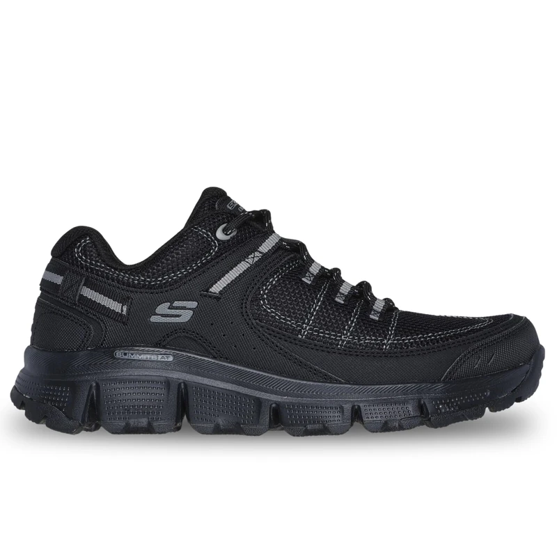 Skechers Women's Summits at Artists Bluff Trekking Low Cut Shoes, Black Synthetic/Textile/Black Trim, 5 UK