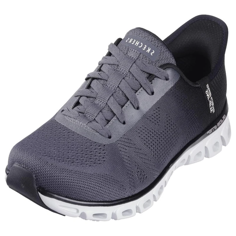Skechers Women's Glide-Step Excite Sneaker, Black, 4.5 UK