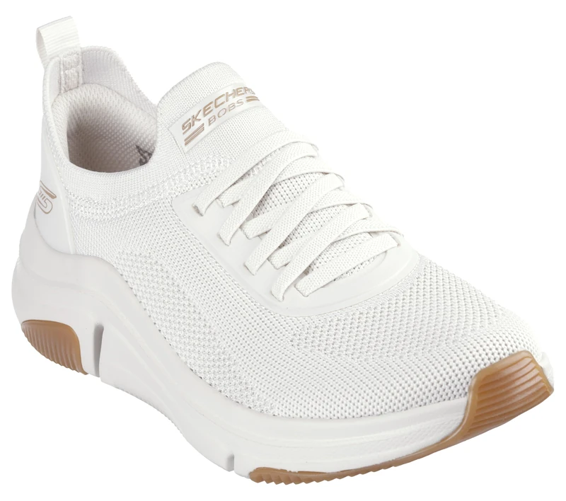 Skechers Women's Bobs Sparrow Flex Instant Clout Slip-On Sneakers, Off White Knit, 7 UK