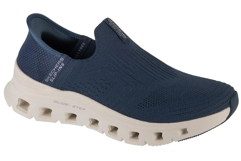 Skechers Women's Glide-Step Pro Everyday Citizen Slip-On Sneakers, Navy Knit/Blue Trim, 6 UK