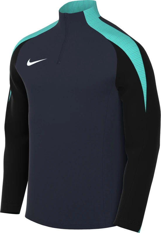 Nike FD7569-453 Maglia da Allenamento Dri-FIT Strike 24 Sweatshirt Men's Obsidian/Black/Hyper Turq/White Size M
