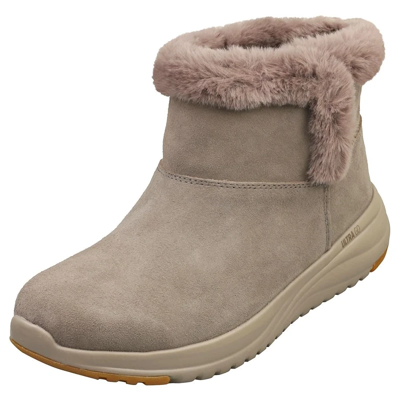 Skechers Women's On-The-Go Stellar Cozy Step Ankle Boot, Dark Taupe Suede, 3 UK