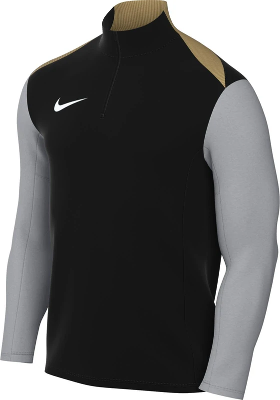 Nike FD7667-011 Dri-FIT Academy Pro 24 Drill Top K Sweatshirt Men's Black/Wolf Grey/Jersey Gold/White Size XL