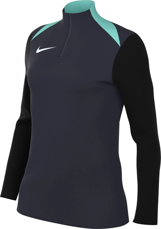 Nike FD7669-453 Dri-FIT Academy Pro 24 Drill Top K Sweatshirt Women's Obsidian/Black/Hyper Turq/White Size XS