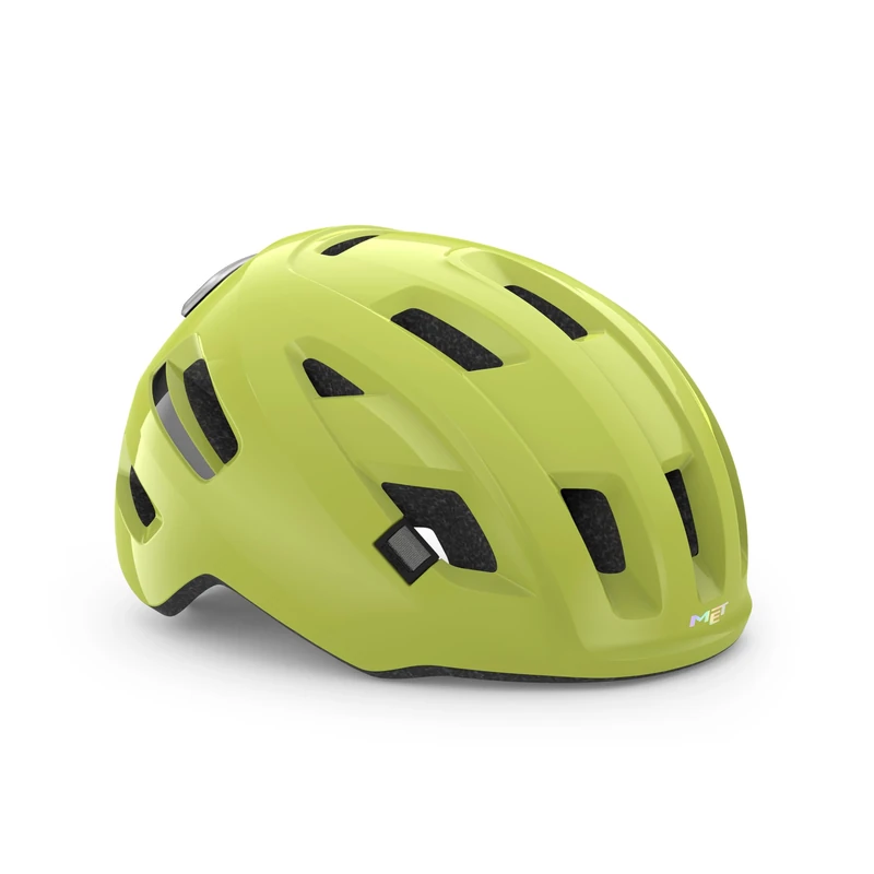 MET E-Mob MIPS Urban Cycling Helmet, Glossy Lime, Size 56-58cm