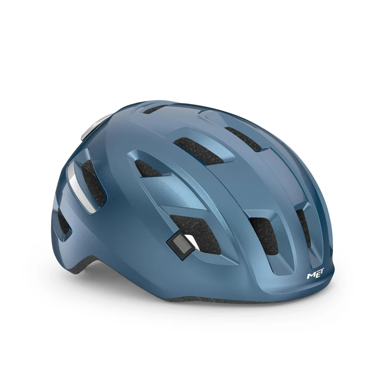 MET E-Mob Urban Cycling Helmet, Glossy Navy, Size 58-61cm