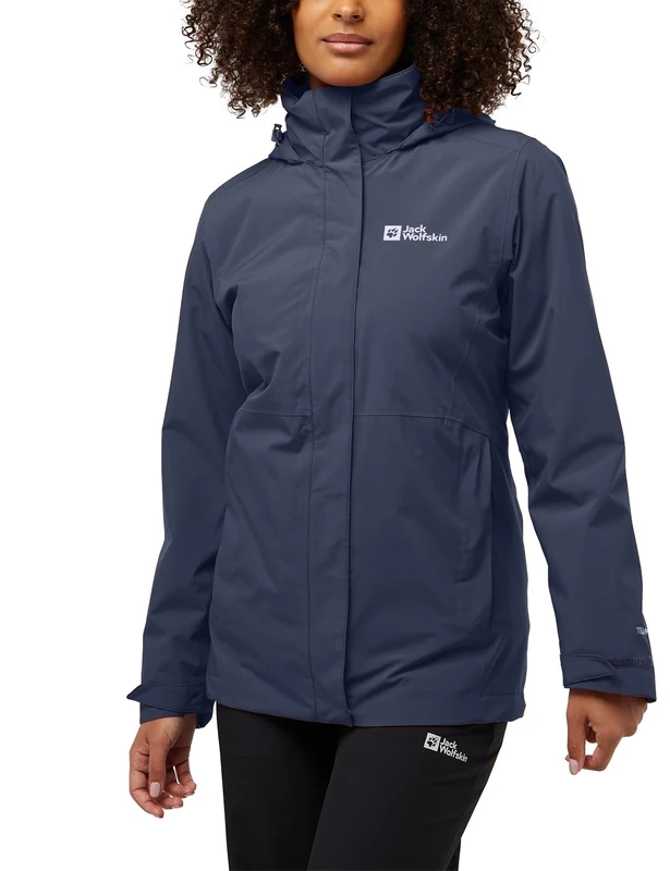 Jack Wolfskin Women's Rotwand 3-in-1 JKT W Jacket, Graphite, S
