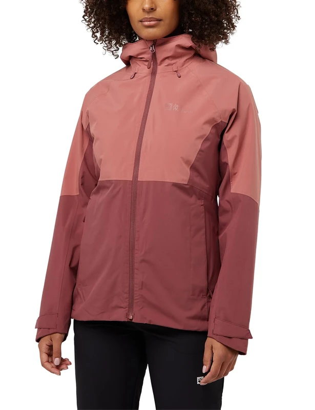 Jack Wolfskin Women's Glaabach 3-in-1 JKT W Jacket, Red Ochre, M