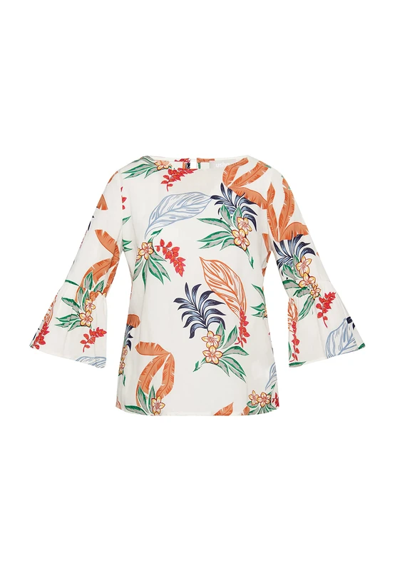 jopida Women's Blouse Shirt, Wool White, Multi-Coloured, Large