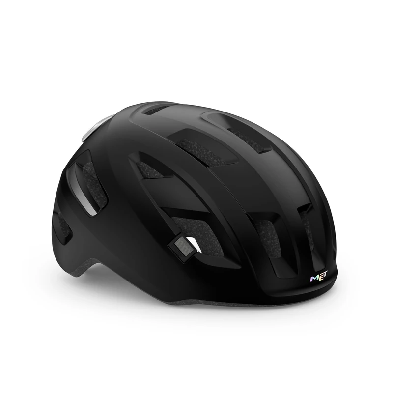MET E-Mob Urban Cycling Helmet, Matt Black, Size 58-61cm