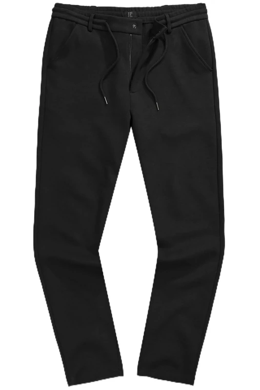 JP 1880 Menswear Big & Tall Plus Size Jersey Trousers, Slip on Style, Chino, FLEXNAMIC®, Business, Mix-and-Match NEW YORK Black 8XL 823920100-8XL