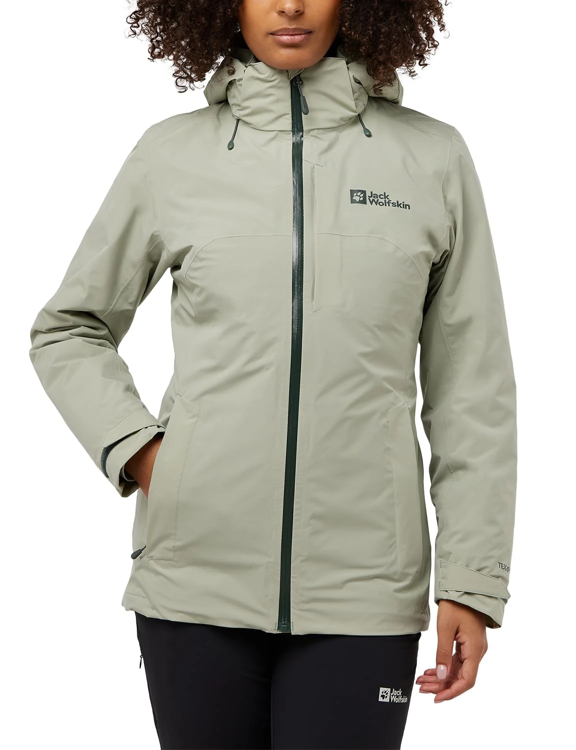 Jack Wolfskin Women's Hunberg 3-in-1 JKT W Jacket, Mint Leaf, S