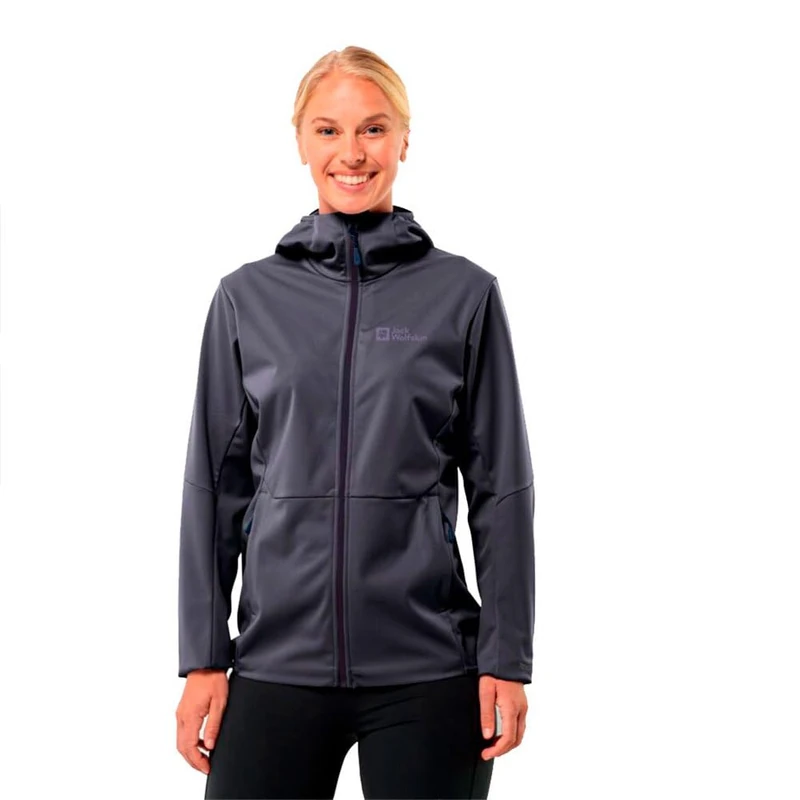 Jack Wolfskin Women's Feldberg Hoody W Softshell Jacket, Black, XS