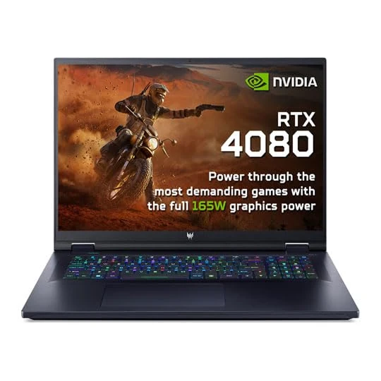 Acer Predator PH18-71 i9-13900HX Notebook 45.7 cm (18") WQXGA Intel® Core™ i9 16 GB DDR5-SDRAM 1000 GB SSD NVIDIA GeForce RTX 4080 Wi-Fi 6 (802.11ax) Windows 11 Home Black