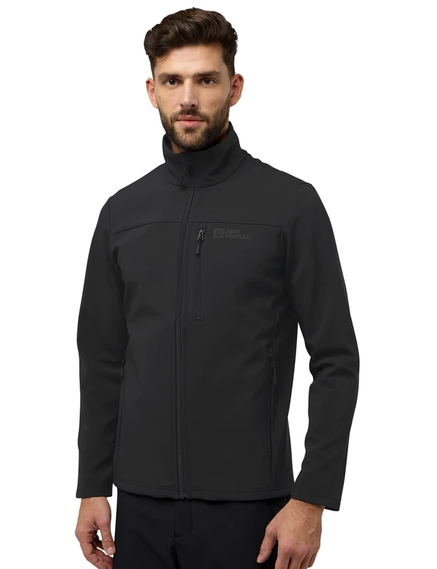 Jack Wolfskin WHIRLWIND MEN, Men’s Softshell jacket, black,