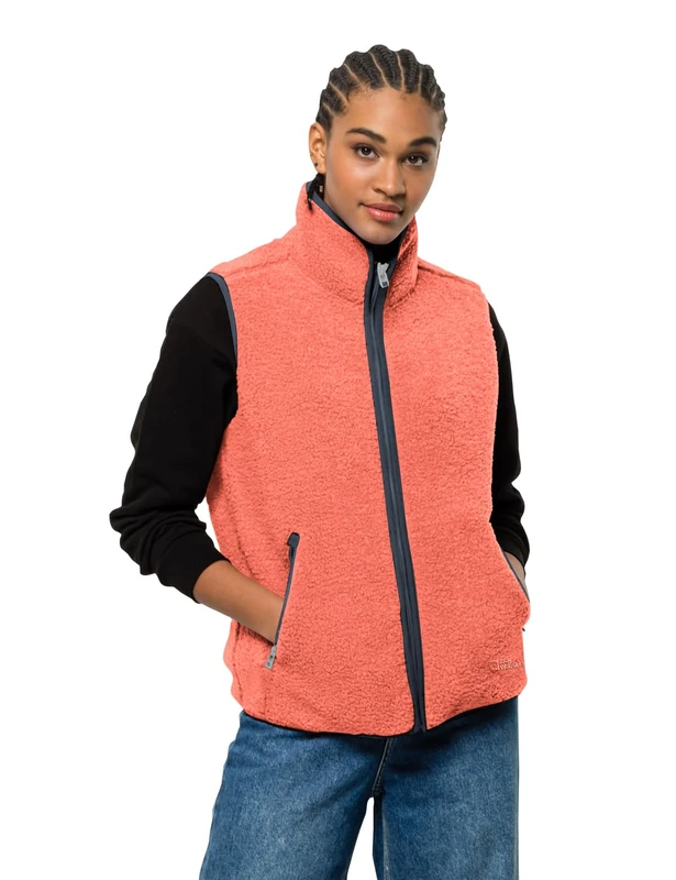 Jack Wolfskin Women's High Curl Vest W, Warm Amber, M