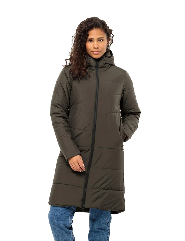 Jack Wolfskin Women's Deutzer Coat W, Cold Coffee, XL