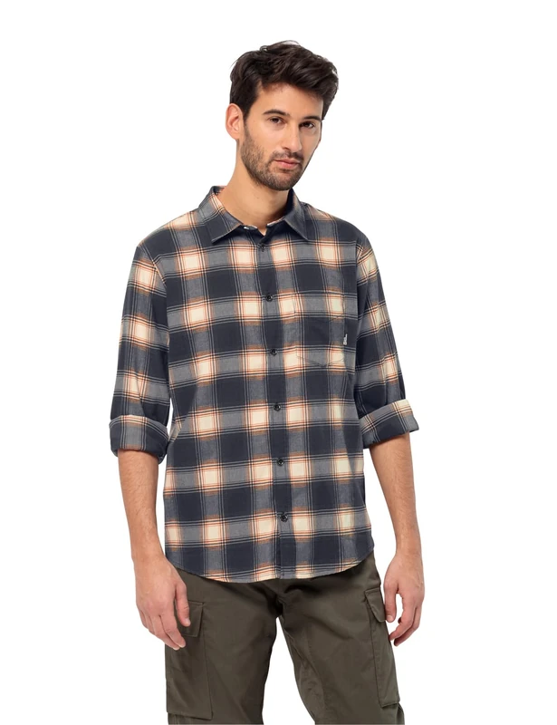 Jack Wolfskin Men's Hiking Trail Shirt m, Dark Navy, L