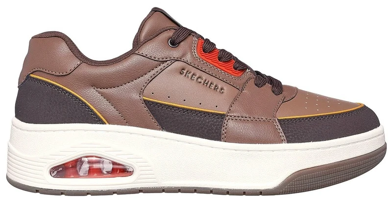 Skechers Men's Uno Court Low-Post Trainers, Brown, 9 UK