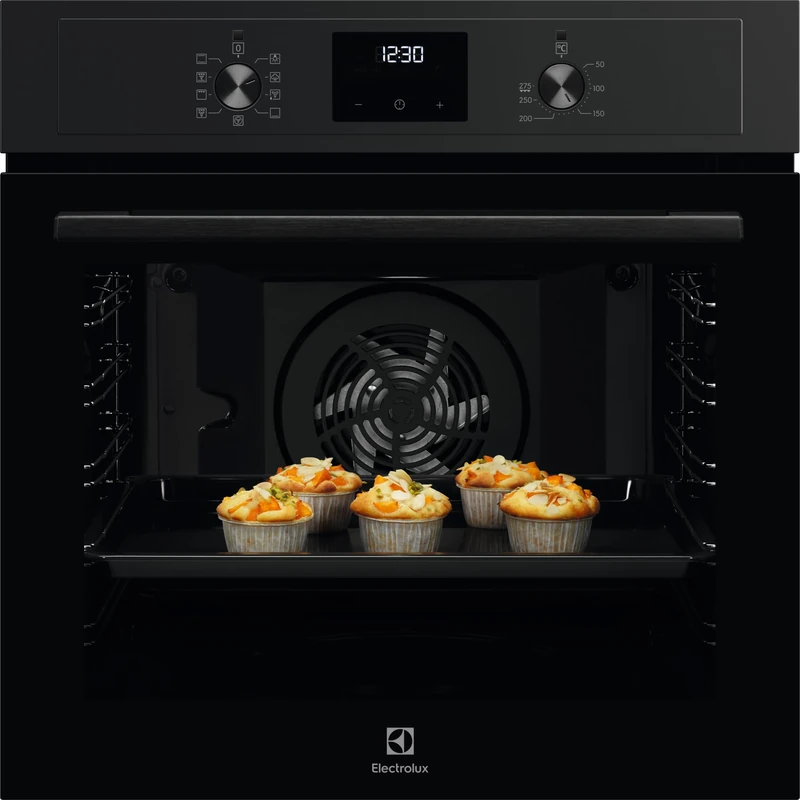 Electrolux Multifunction Oven EOD3H50TH, Series 500, Built-in, SurroundCook with SteamBake, Clean Water Cleaning, Pizza Function, LED Display, Capacity 72 L. Class A, 590 x 560 x 550 cm