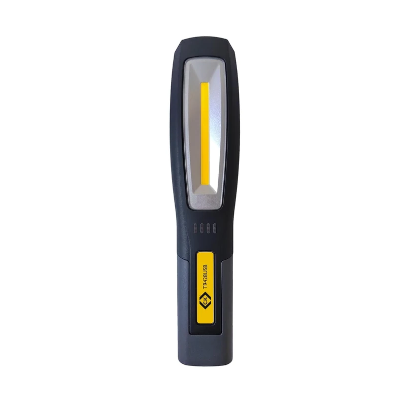 C.K Tools Maxi Inspection Light 700 Lumen Rechargeable LED with Dimmable Beam Magnetic Base Folding Design IP65 Jobsite Torch for Electricians Mechanics Workshops CK T9428USB
